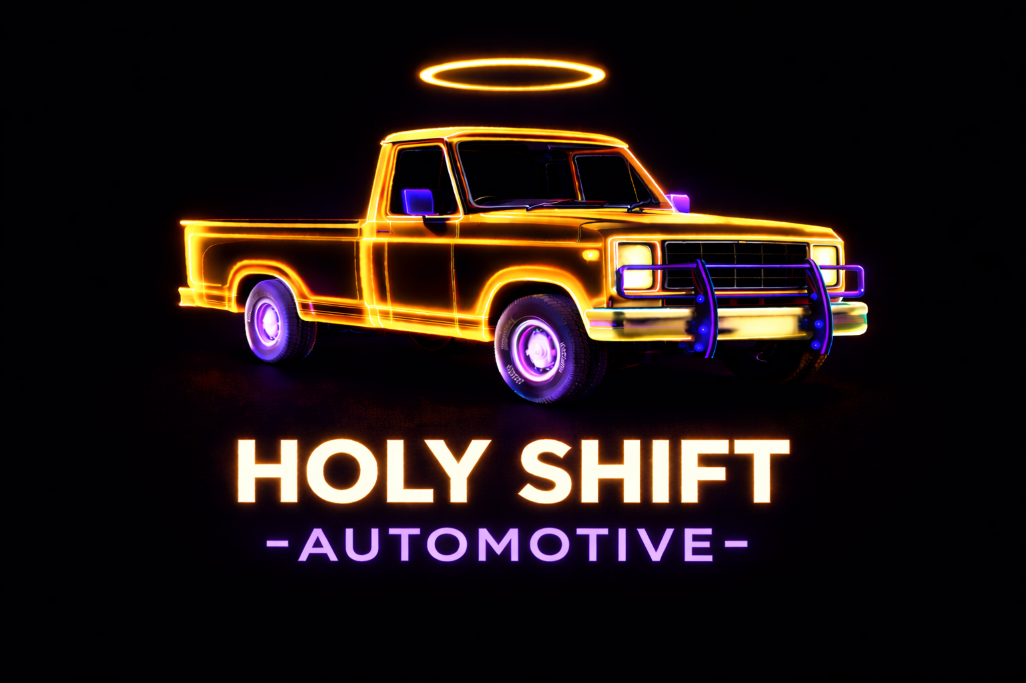 Holy Shift Automotive truck logo